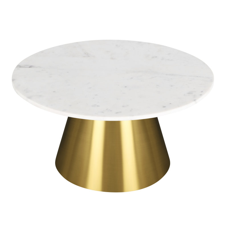 Atonal Pedestal Coffee Table, Gold