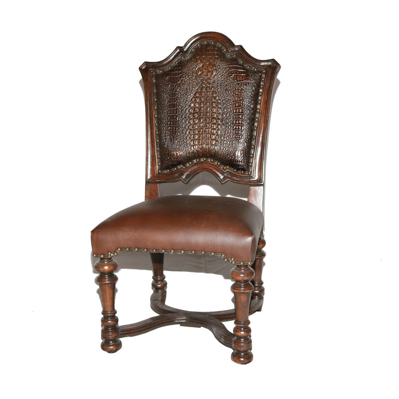 Chaise d'appoint en cuir Beazer, Brun