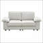 Canapé compact en similicuir noir de 78,74 pouces avec rangement caché, idéal pour les petits appartements et les studios-232719020