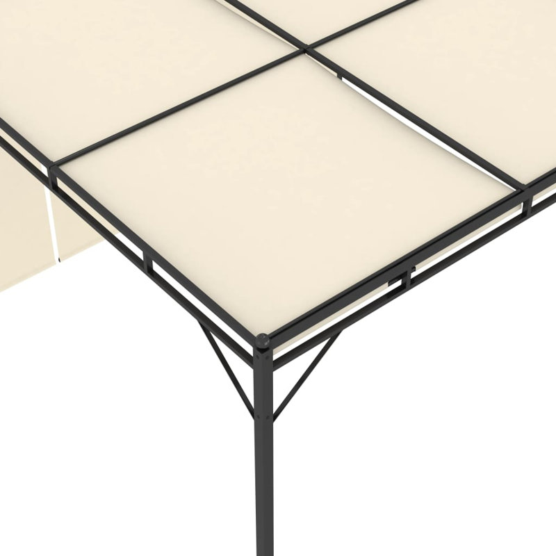 Fyllia Garden Gazebo with Side Curtain 3x3x2,25m, Cream