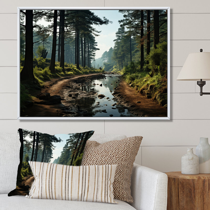 Forêt de pins enchantés - Décoration murale pin 68, H 12 po x l 20 po x P 1 po, Blanc