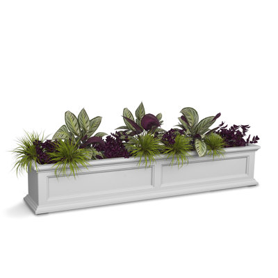 The Anastasiya Resin Window Box Planter with Water Reservoir