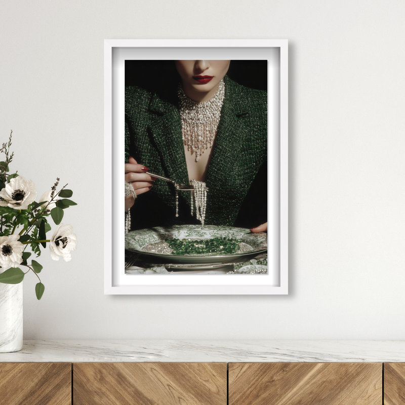 Forest Feast Shadowbox Fashion Print by Oliver Gal, Black Frame, 10 x 15, 37.5"H x 25.5"W, White Shadowbox