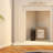 Beige Solid + Manufactured Wood Freestanding Fireplace-1041345562