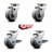 4-Piece Thermoplastic Rubber Caster Set