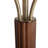 Tambo Torchiere Floor Lamp - Dark Walnut Wood Finish, Weathered Brass, Dimmer-96227974