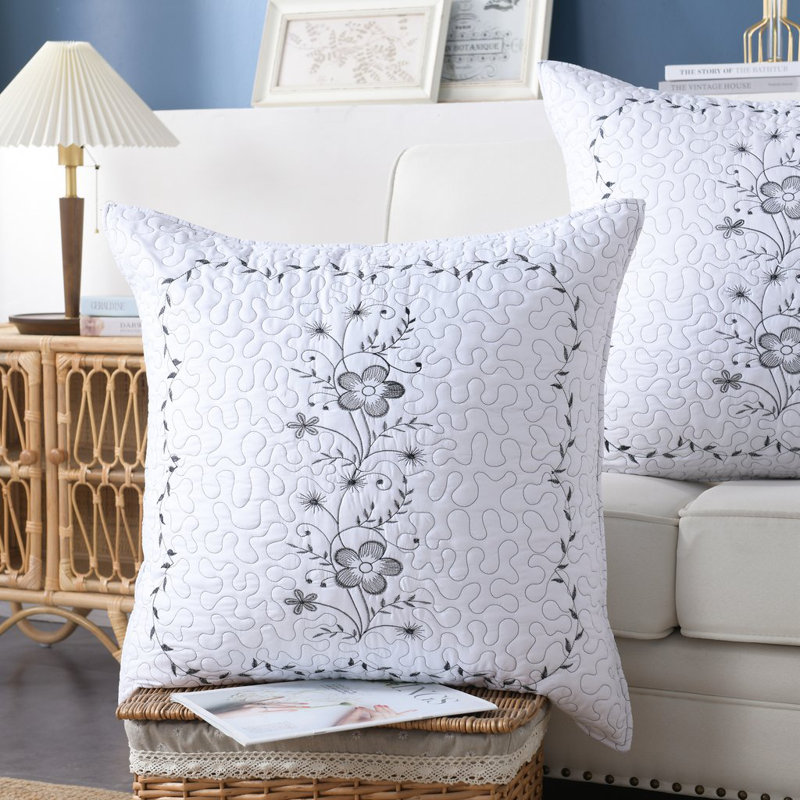 Polyester Bedding Set, Standard, White/Black