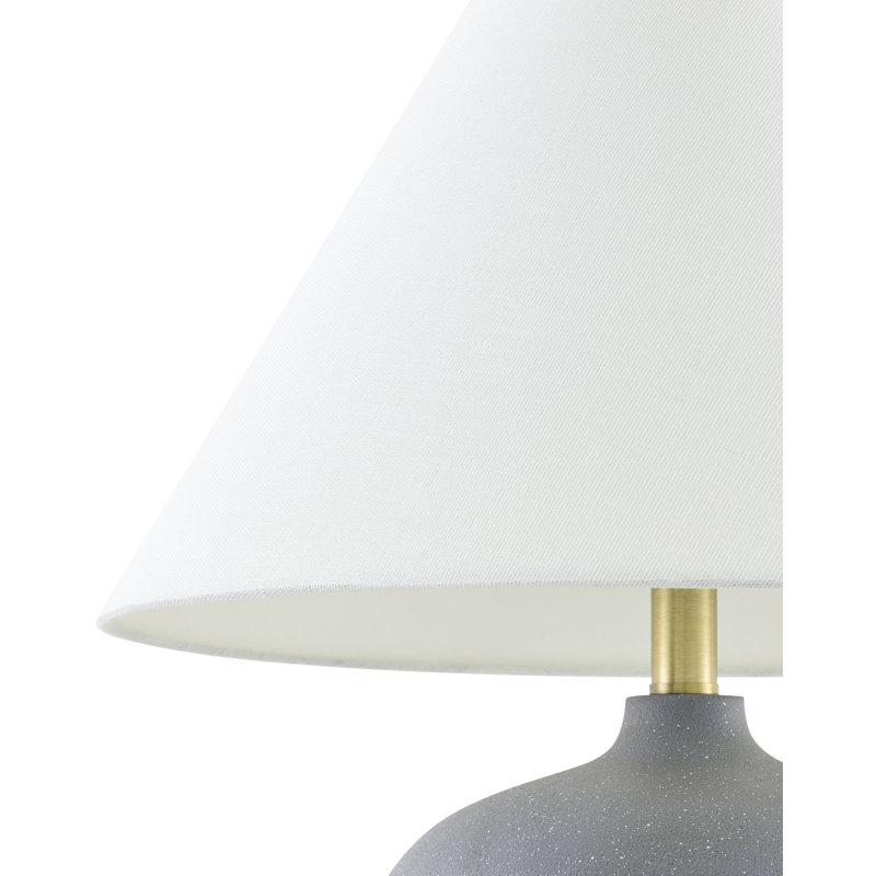 Burlison Makurdi Table Lamps, White, Gray