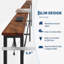 Table d'appoint étroite de 259 cm (102 po) à placer derrière le canapé - Hauteur réglable et borne de recharge-1751965785-1751965786