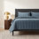 Double Box Stitch Velvet Quilt set