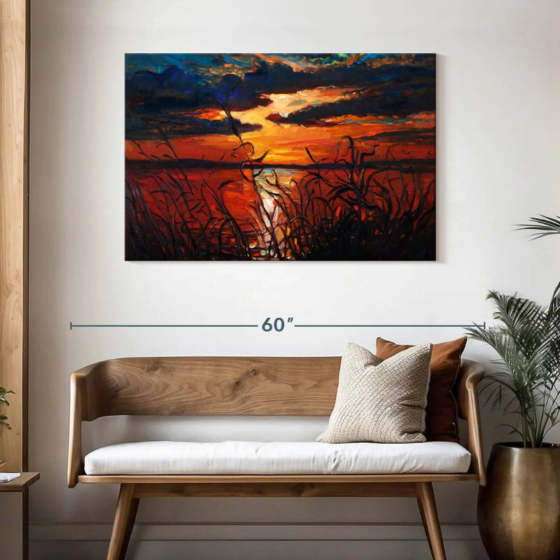 Coucher de soleil foncé Gillard, H 30 po x l 45 po