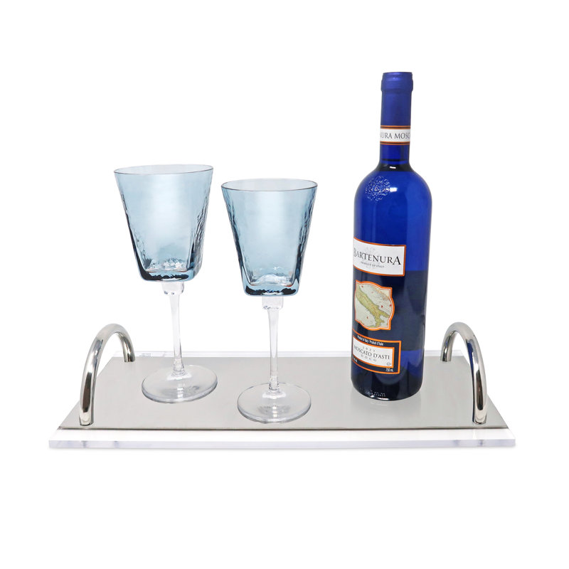Ensemble de 6 verres à vin Falaq, bleu martelé, 12