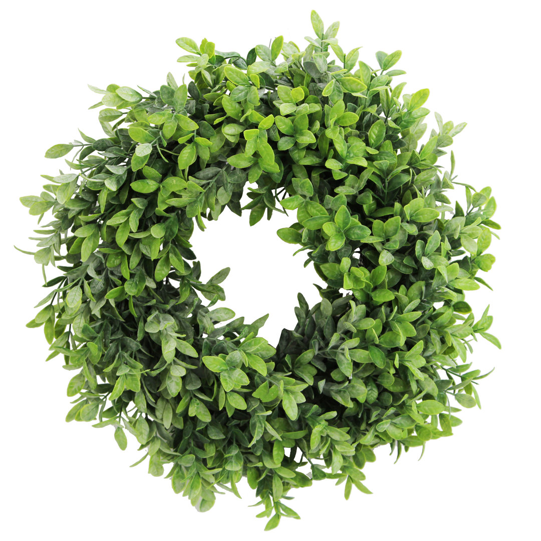 Faux Boxwood 18'' Wreath Gracie Oaks
