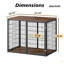 Meuble cage pour chien de 47 po avec 3 portes, pour chiens de grande taille et de taille moyenne-1058186432