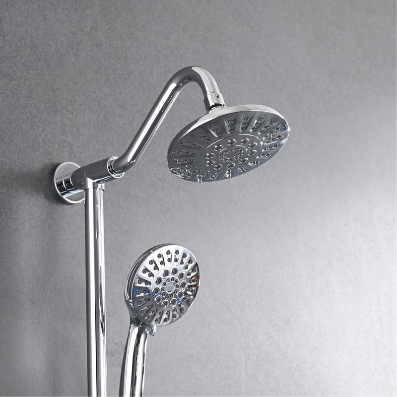6 Inch Rain Shower Head with Handheld Shower Head Bathroom Rain Shower System, Chrome