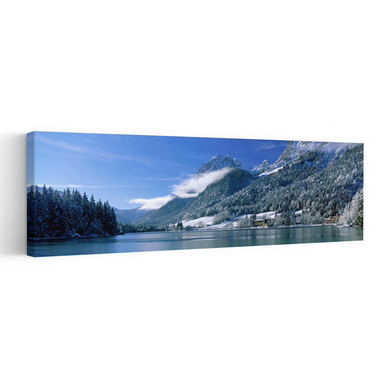 Hinter See, Bavière, Allemagne, forêt contemporaine abstraite, art mural, H 48 po x l 16 po