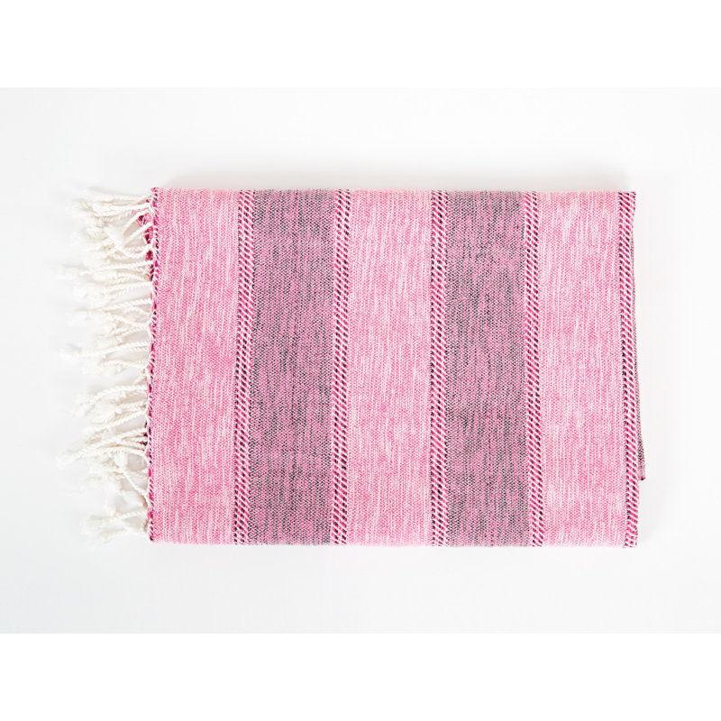 Serviette de plage 100% coton Pollard, Rose