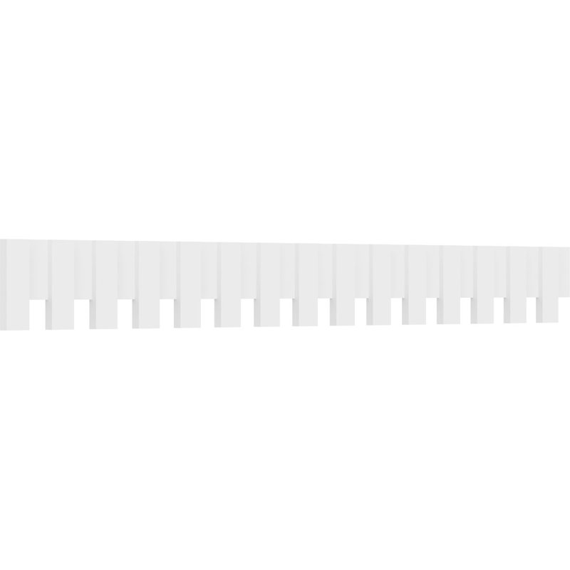Garniture de bloc dentelé en PVC de qualité architecturale Sanford, H 9 po x l 90 po x p 1 po