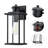 2 Pack Motion Sensor Dusk To Dawn Matte Black Outdoor Wall Lights With Clear Glass Shade