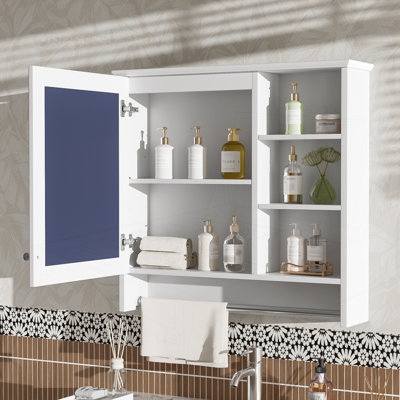 Armoire à miroir murale 30 po 2 en 1 avec tablette réglable