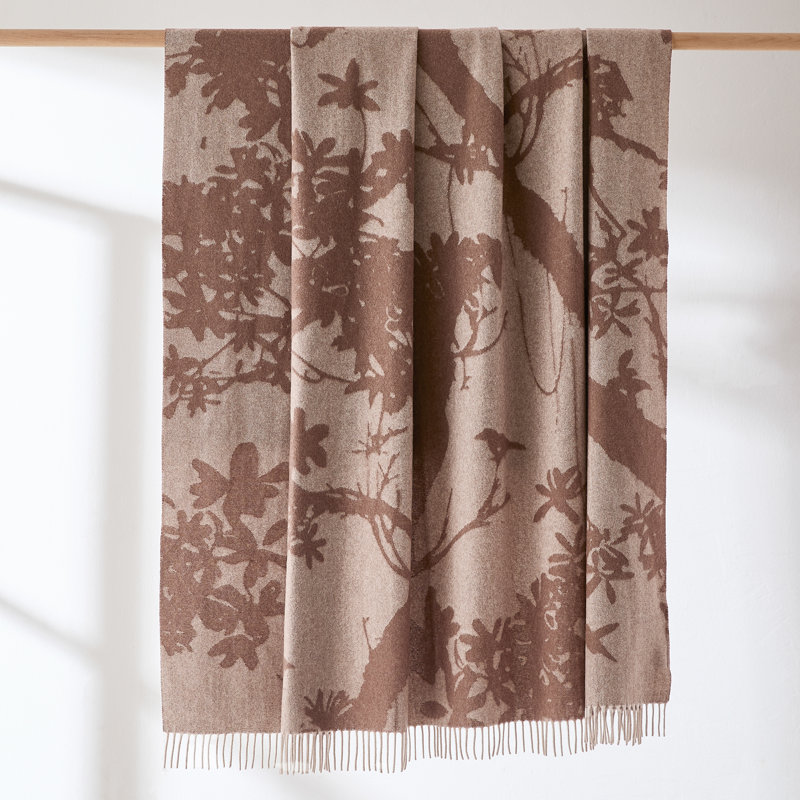 Sylvan Drift Wool Blend Throw Blanket