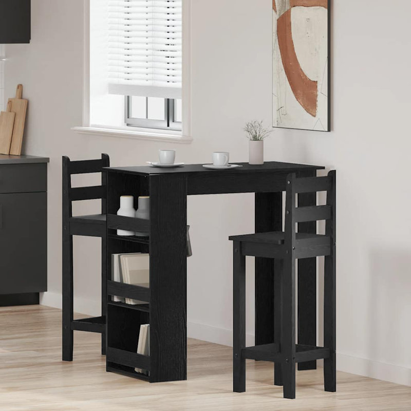 Bayton Dining Table, Black Oak
