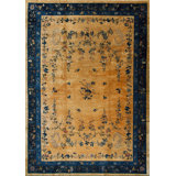 Antique Large Chinese - Art Deco Knotted Rug