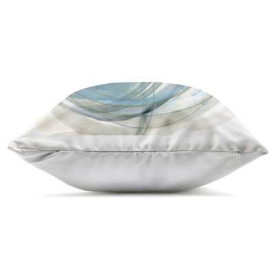 Round Circular Layered Shapes Outdoor Printed Pillow, design by Nan