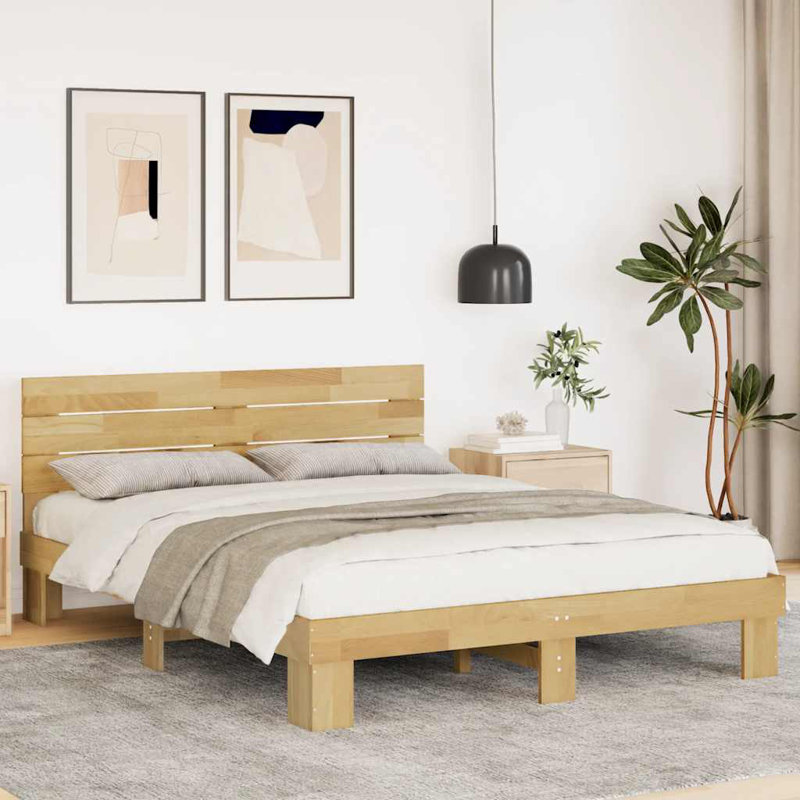 Solid Wood Bed, European Kingsize (160 x 200 cm)