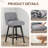 360°Bar Counter Stool with Solid Wood Frame-1518175754