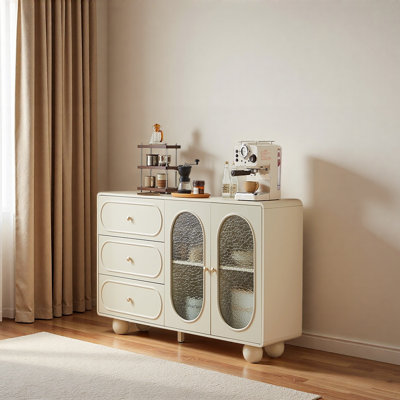 Cream Style Small-Sized Accent Cabinet