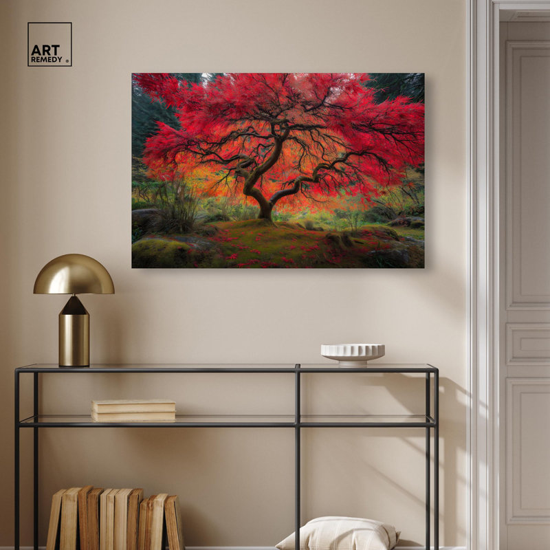 "Autumn Ablaze I", reproduction d'art sur toile par Art Remedy, galerie tendue, 36 x 24, H 24 po x l 36 po