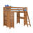 Gannon Twin 4 Drawer Solid Wood Loft Bed With Bookcase-827578861