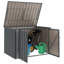 VidaXL 151.5cm W 300L Steel Lockable Cabinet Deck Box in Black