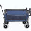 Chariot pliant multifonctionnel avec chariot pivotant et poussoir avec poignée rotative et pneus de plage de 9 po x 4 po pour le camping et la plage - 300 L très résistant, charge de 480 lb, grande capacité de transport, d'épicerie et d'utilisation à l'extérieur-123262932