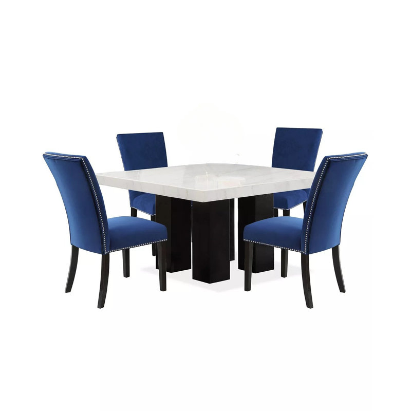 Ensemble repas pour quatre personnes, Bleu