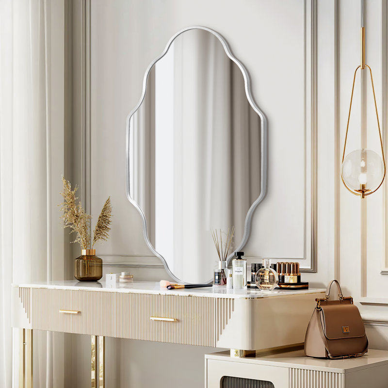 Oval Bathroom Mirror, Aluminium Frame Vanity Mirror with 4mm HD Shatterproof Glass, Wall Mounted Portrait or Landscape