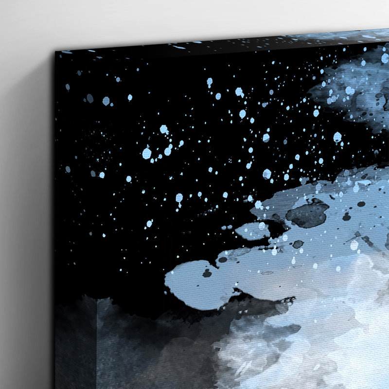 Black Horse Running - Wrapped Canvas, 50cm H x 76cm W