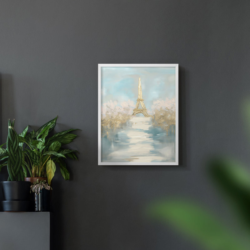 Paysages de la série III - reproduction encadrée de qualité supérieure - prête à être accrochée - aucun clou requis, Blanc
