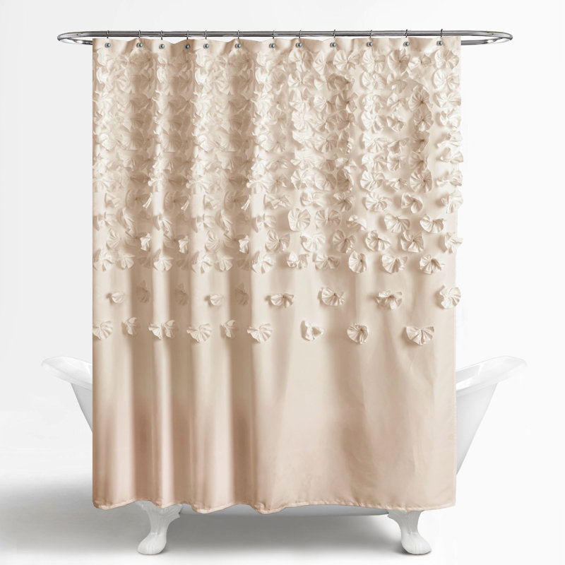 Danielo Polyester Shower Curtain, Ivory