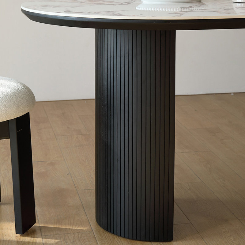 Table de salle à manger ovale moderne, 29.52"H x 62.99"L x 31.49"W