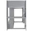 Lit mezzanine simple gris avec bureau, éclairage à DEL, barre à vêtements de rangement et suspendue, multicolore en bois, crochet-1591059821