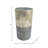 Cylinder Two Tone Glass Table Vase for Home Tabletop Decor - Decorative Tall Flower Vase Accent for Shelves, or Living Room Styling - Silver & Bronze-939092281