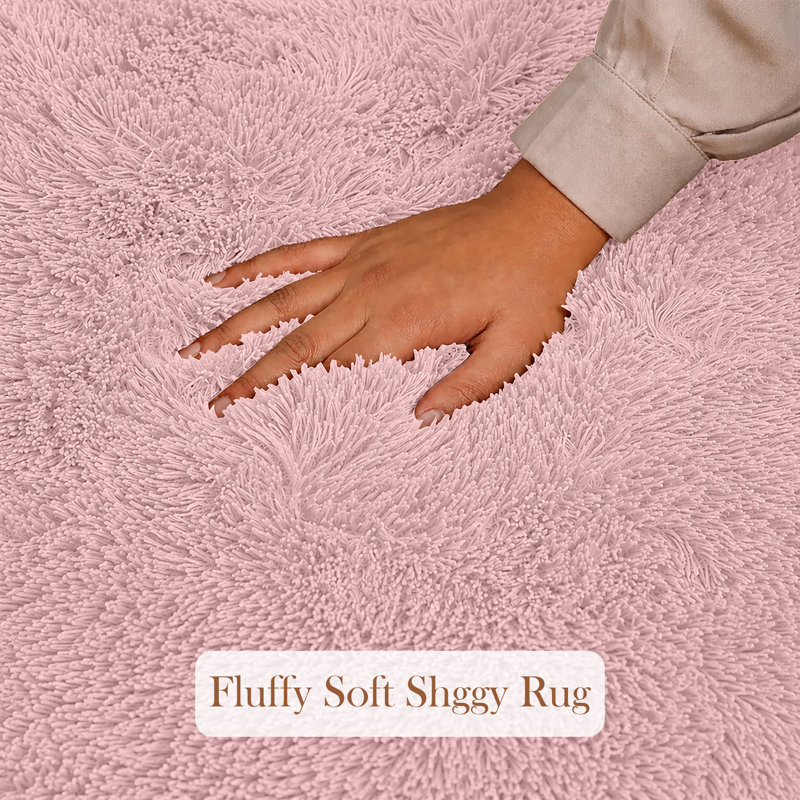 Jocquis Solid Colour Shag Area Rug, Rectangle 80 x 150cm