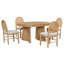 Ensemble de salle à manger 5 pièces, 1 table extensible avec une rallonge de 16 pouces-1435783262-1428084635