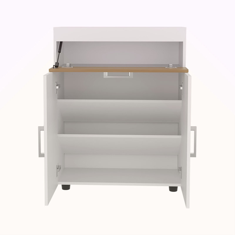Range-chaussures, 3 portes, 3 tablettes, 4 pieds