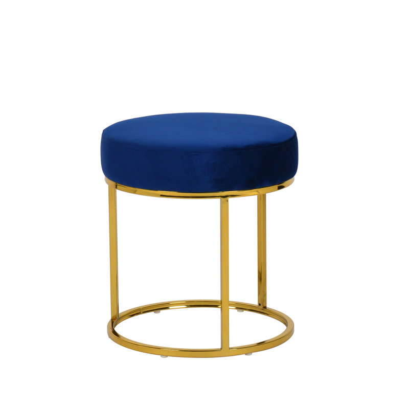 Tabouret de coiffeuse Bronwood, Bleu