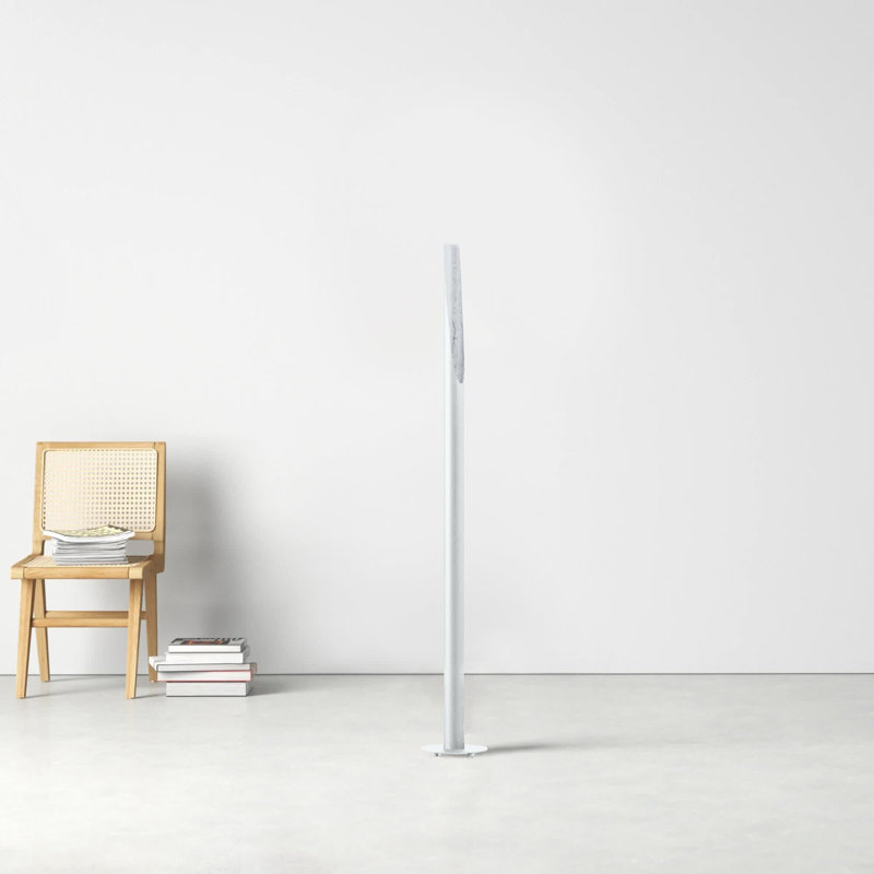 Axis 54'' Novelty Floor Lamp, White/Silver