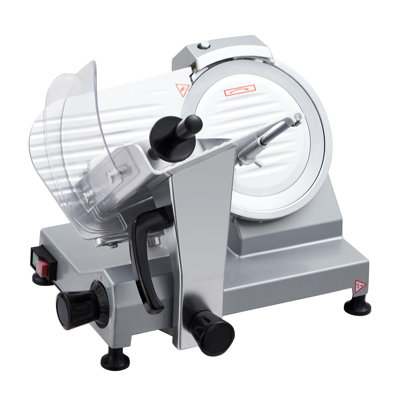 Commercial Meat Slicer,10 Inch Electric Food Slicer, Semi-Auto 240 W /110V/60HZ Stainless Steel Meat Slicer