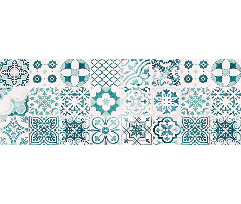 Miera Kitchen Mat, Runner 50 x 140cm, White/Green